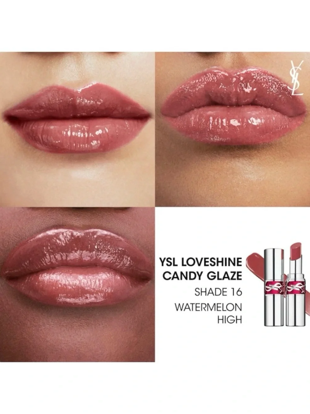 YSL Yves Saint Laurent 16 Watermelon High Candy Glaze Lipgloss Stick